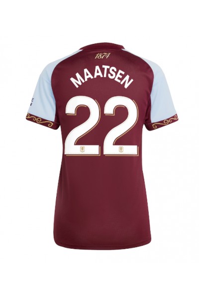 Aston Villa Ian Maatsen #22 Jalkapallovaatteet Naisten Kotipaita 2025-26 Lyhythihainen Aston Villa Ian Maatsen #22 Jalkapallovaatteet Naisten Kotipaita 2025-26 Lyhythihainen